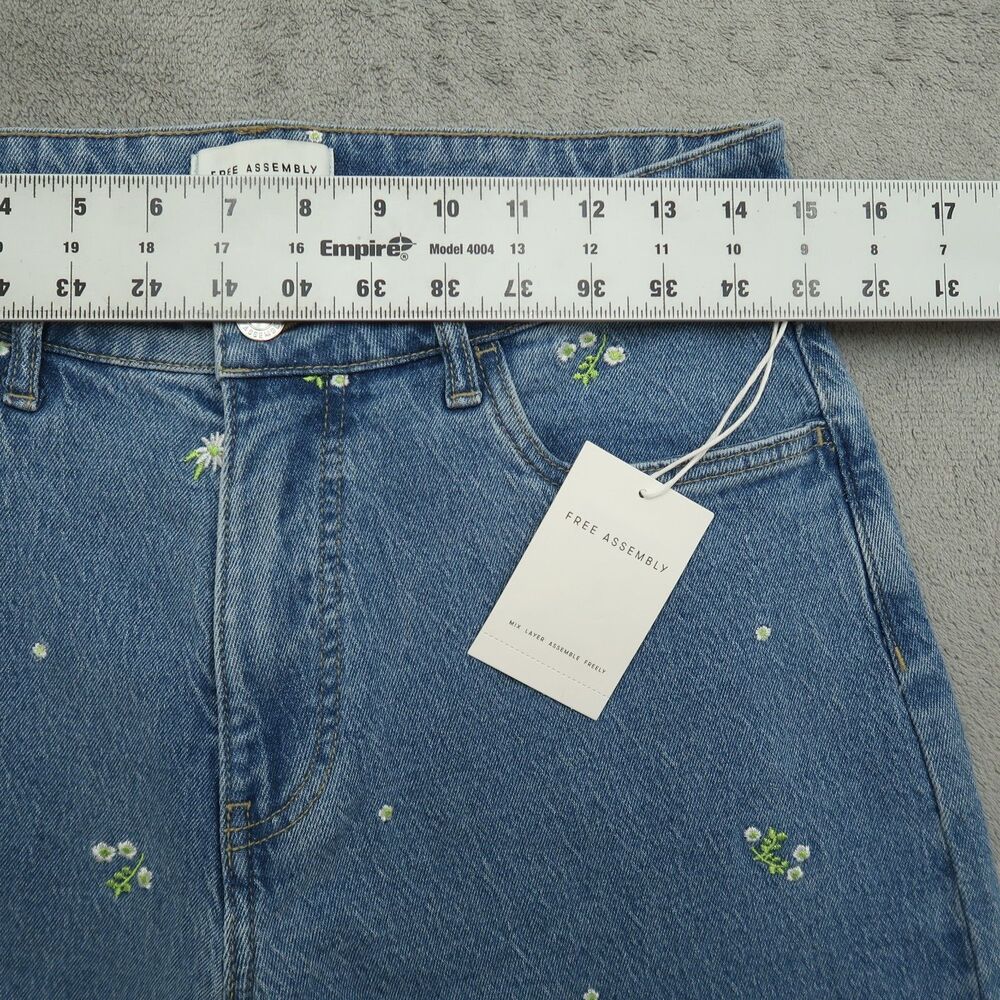 Free Assembly Jeans Women's Size 6 High-Rise Barrel Denim Pants 26" Inseam NWT - Picture 3 of 16